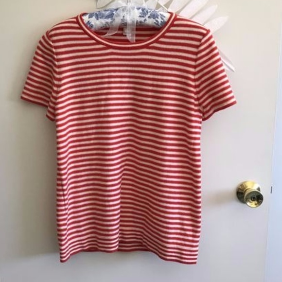 J. Crew Sweaters - J. Crew Short-Sleeved Red Stripe Breton Sweater